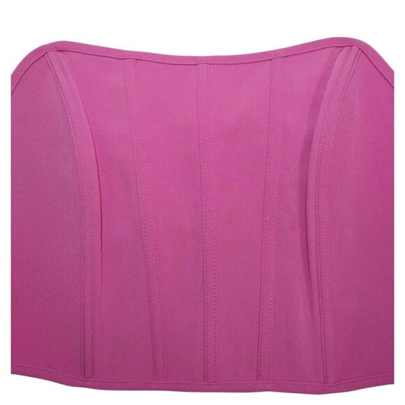 Sincerely Jules Pink Strapless Corset Top With Boning & Back Zip Fastening, S. - Picture 5 of 8